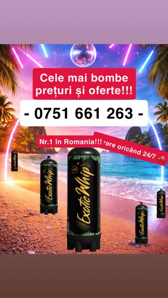 Butelie Azot N2O Exotic Whip 670g, OFERTA EXCLUSIVA Bucuresti Livrare